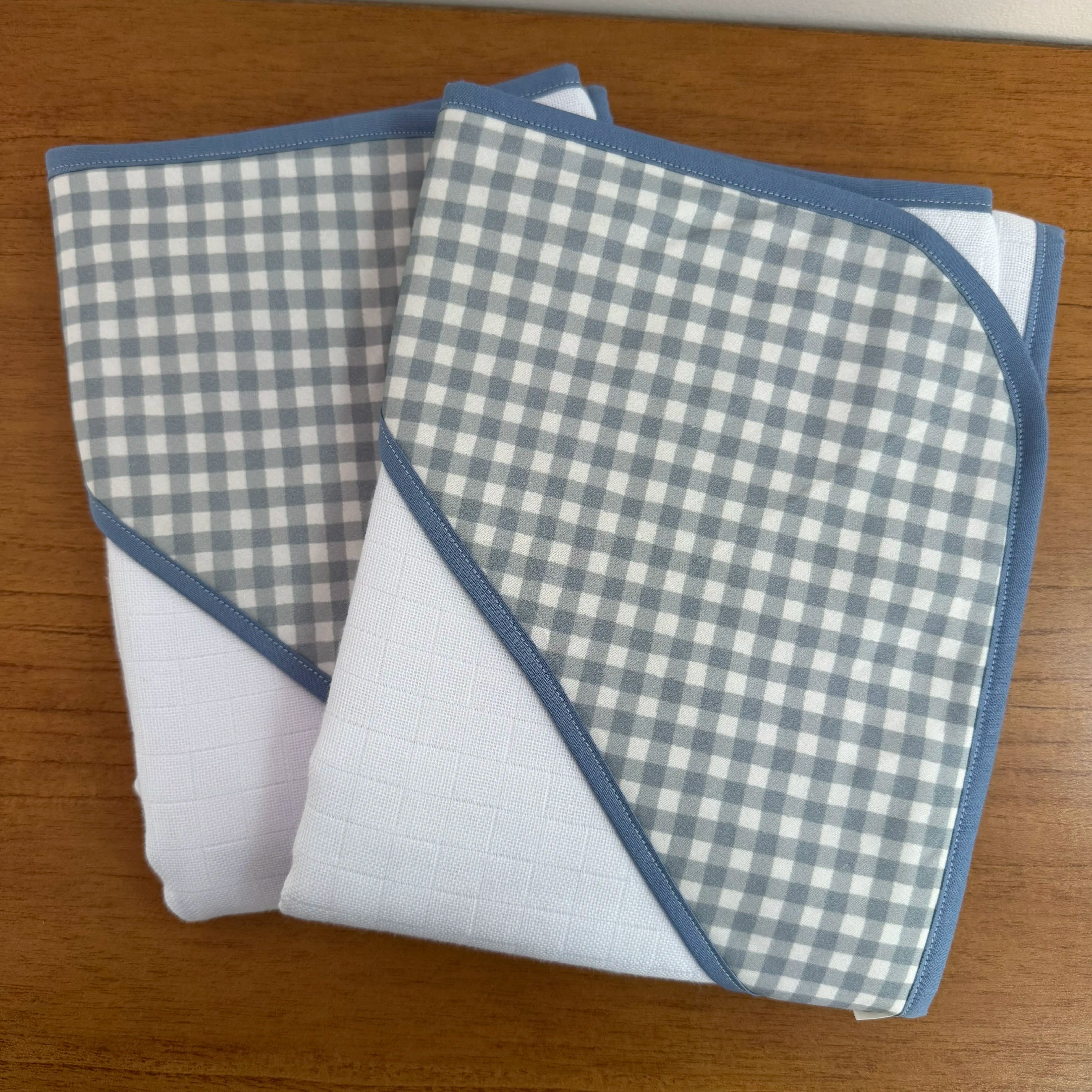 Kit Maternidade 20 peças - Xadrez Azul