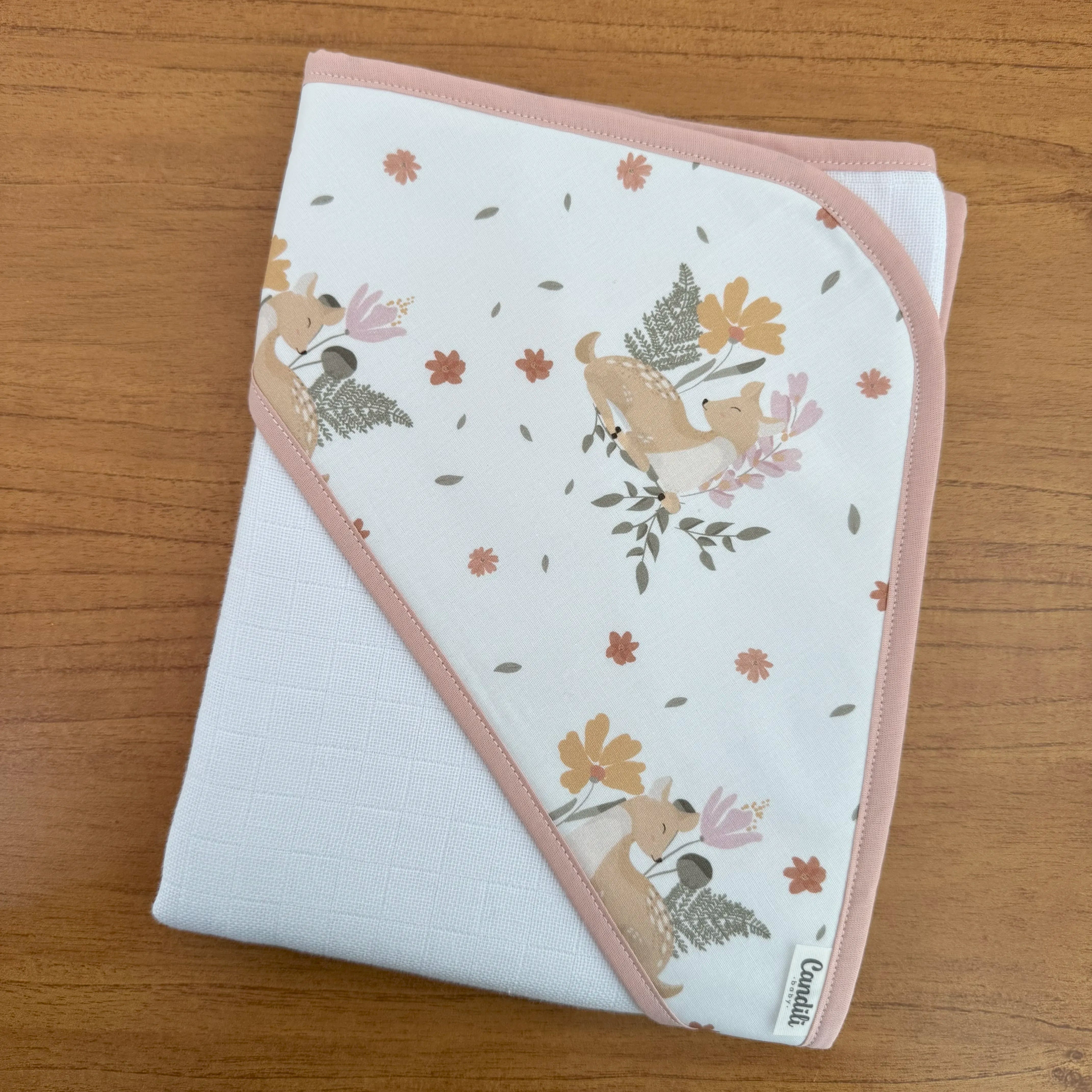 Toalha Fralda de Banho com Capuz Premium - Bosque encantado