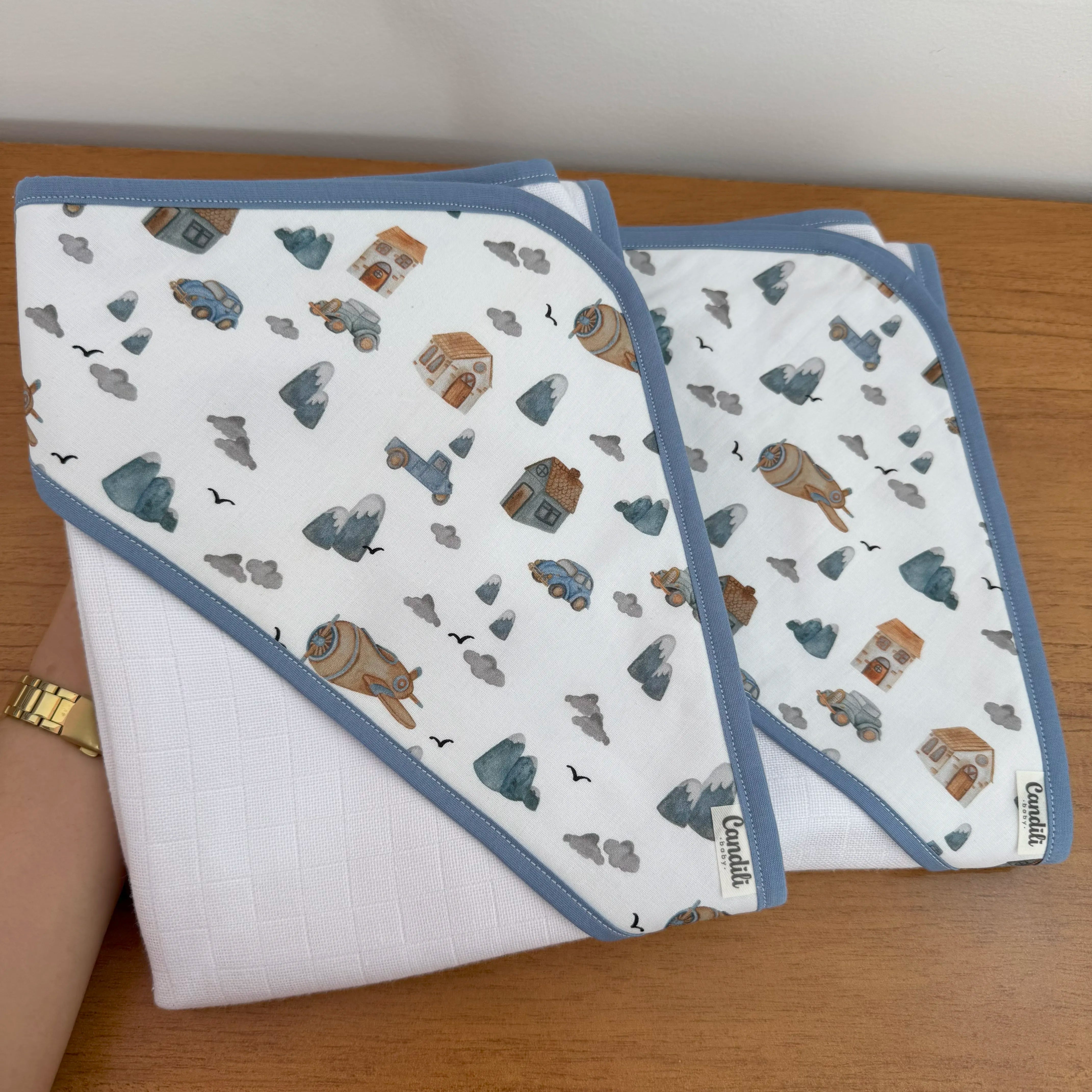 Kit Maternidade 20 peças - Carros e Montanhas