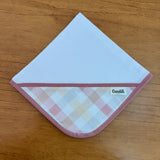 Kit Encanto 4 Peças: Fraldas de Boca e Fralda de Ombro - Xadrez Rosê Old