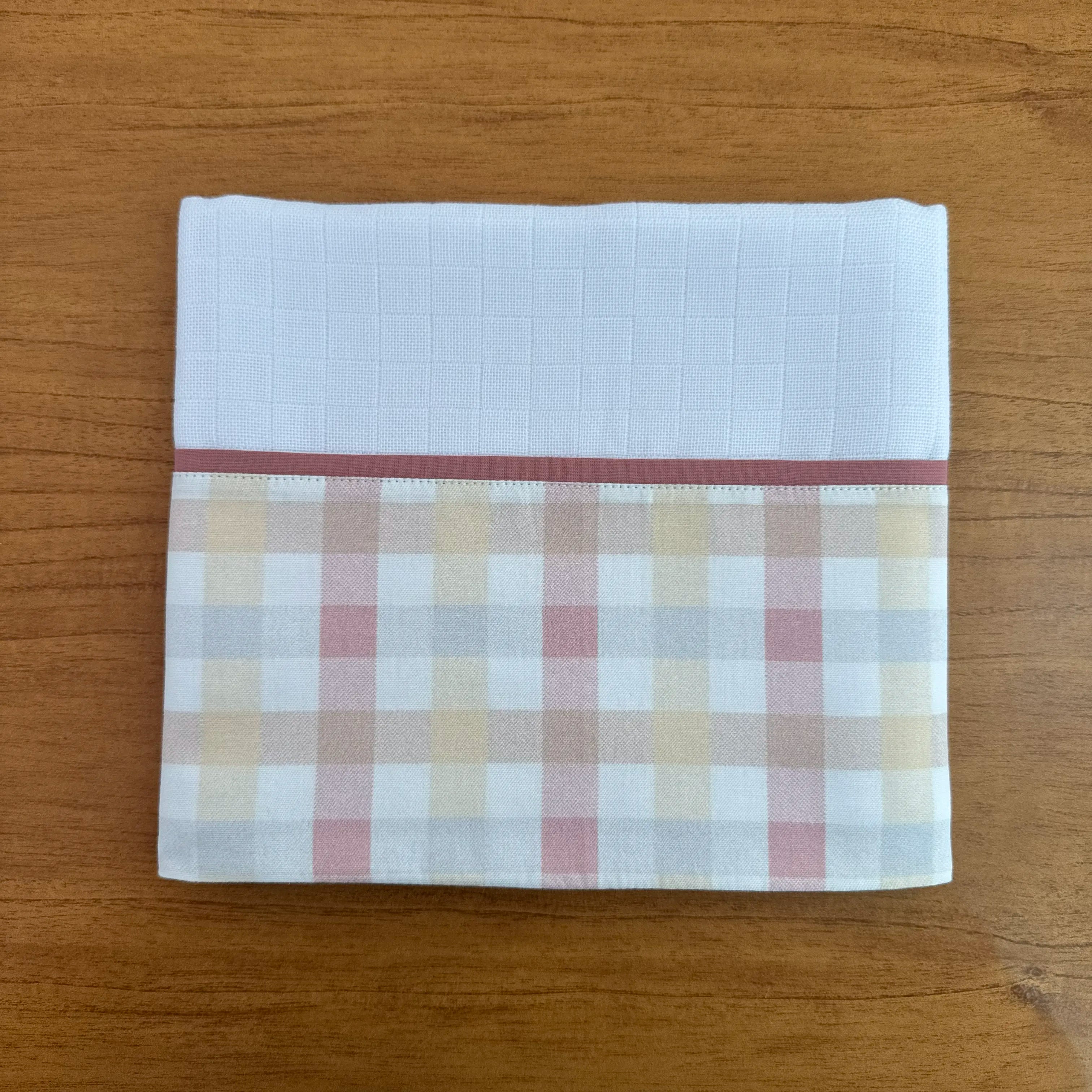 Fralda Multiuso - Xadrez Rosê Old