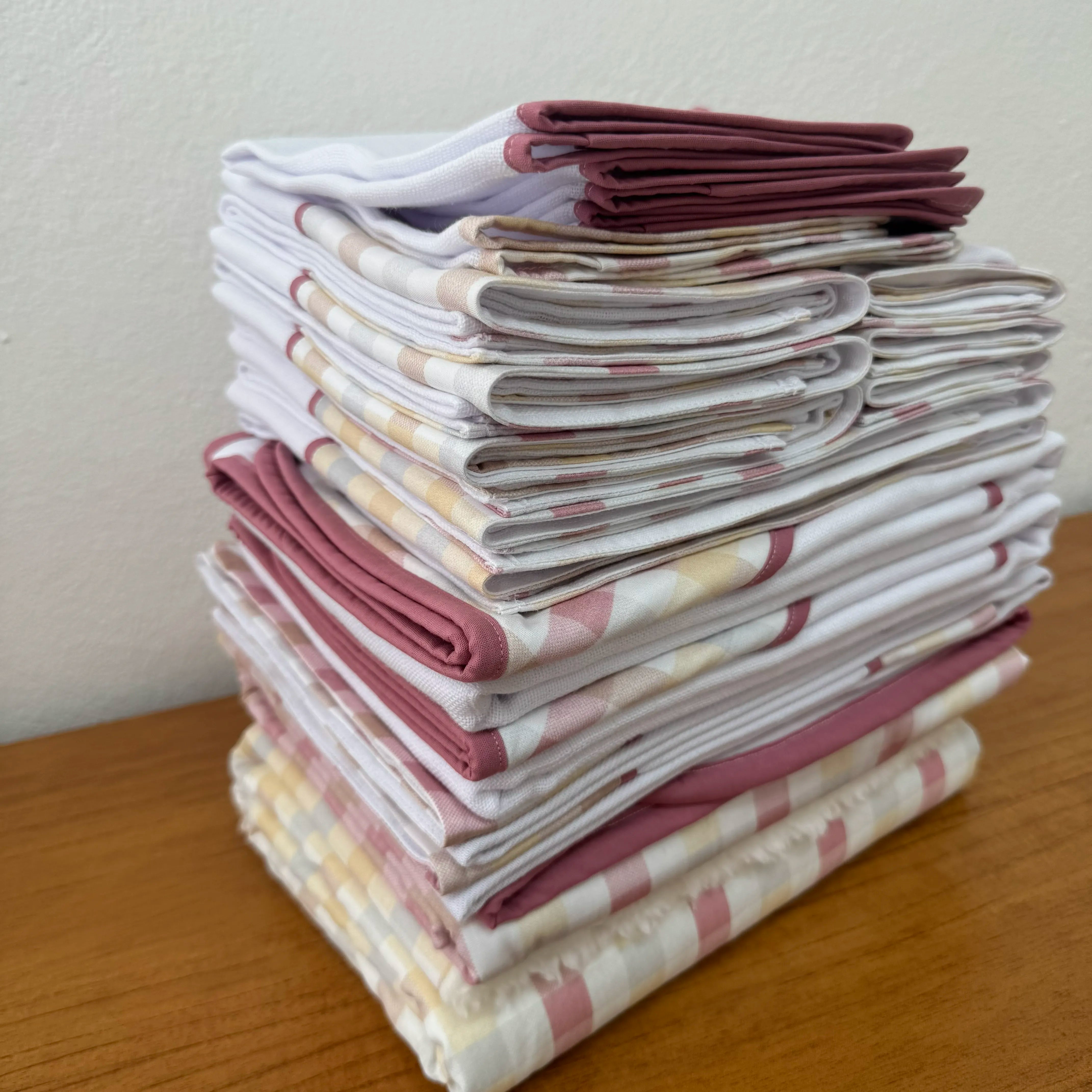 Kit Maternidade 20 peças - Xadrez Rosê Old
