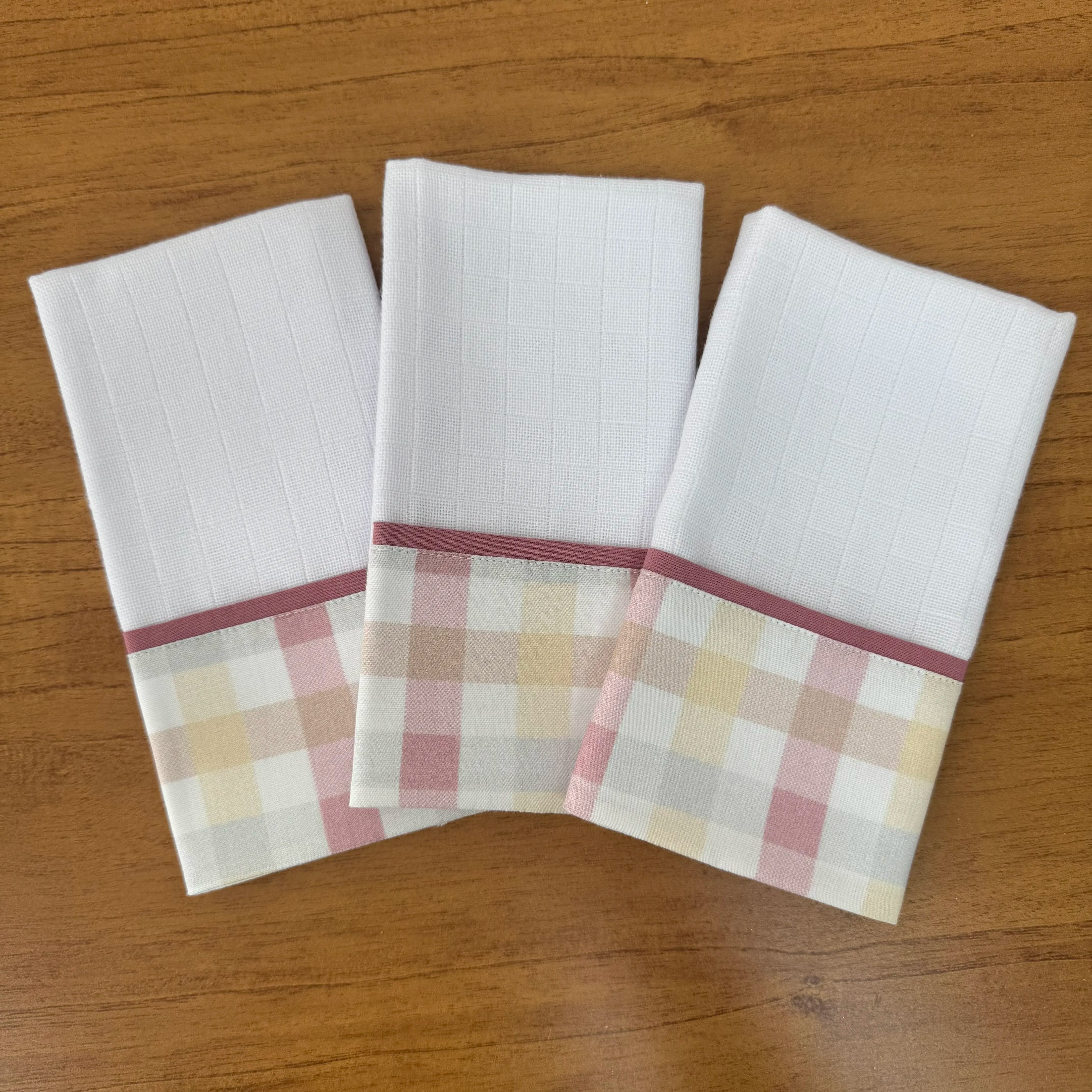 Kit Maternidade 20 peças - Xadrez Rosê Old
