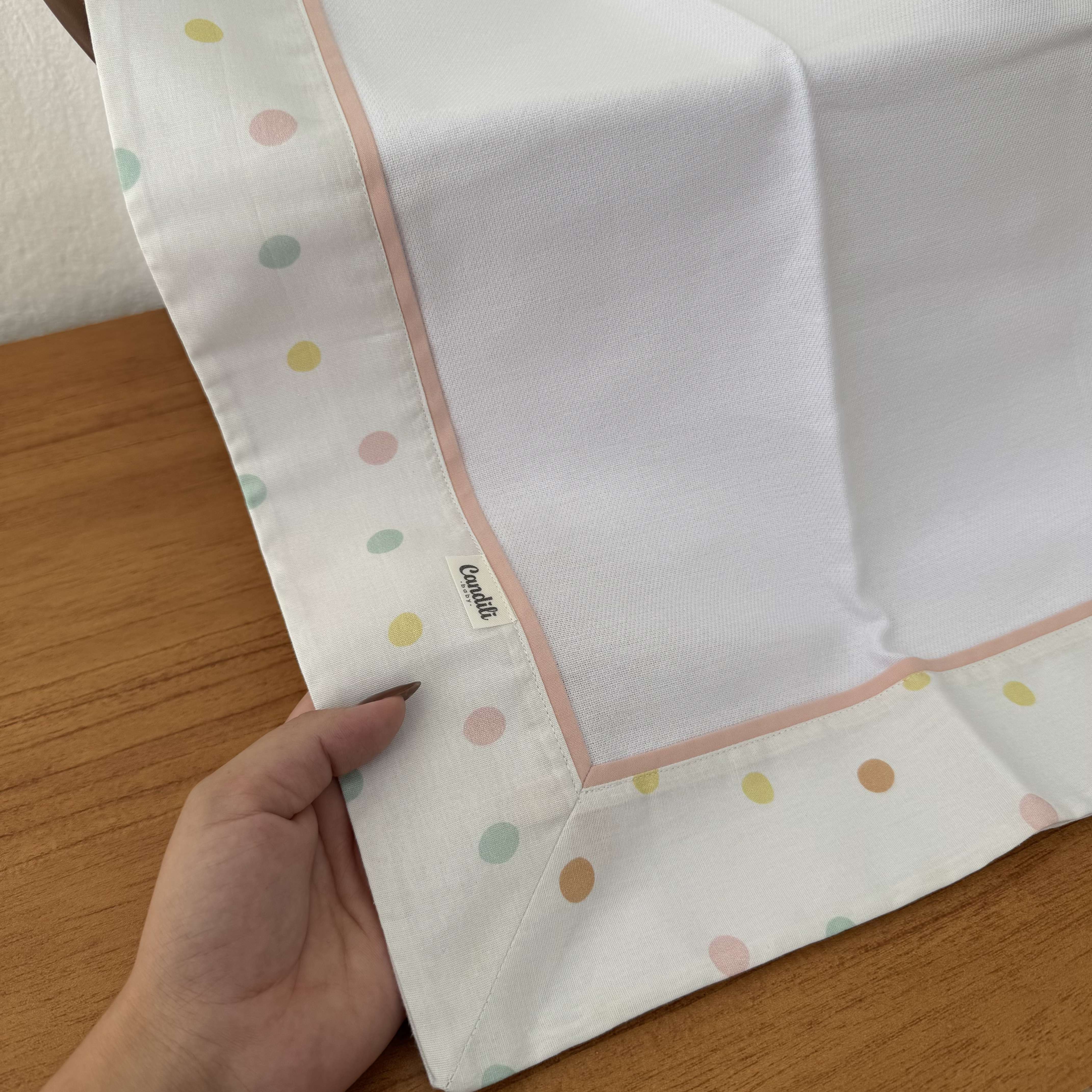 Cueiro Flanelado - Bolinhas Rosas
