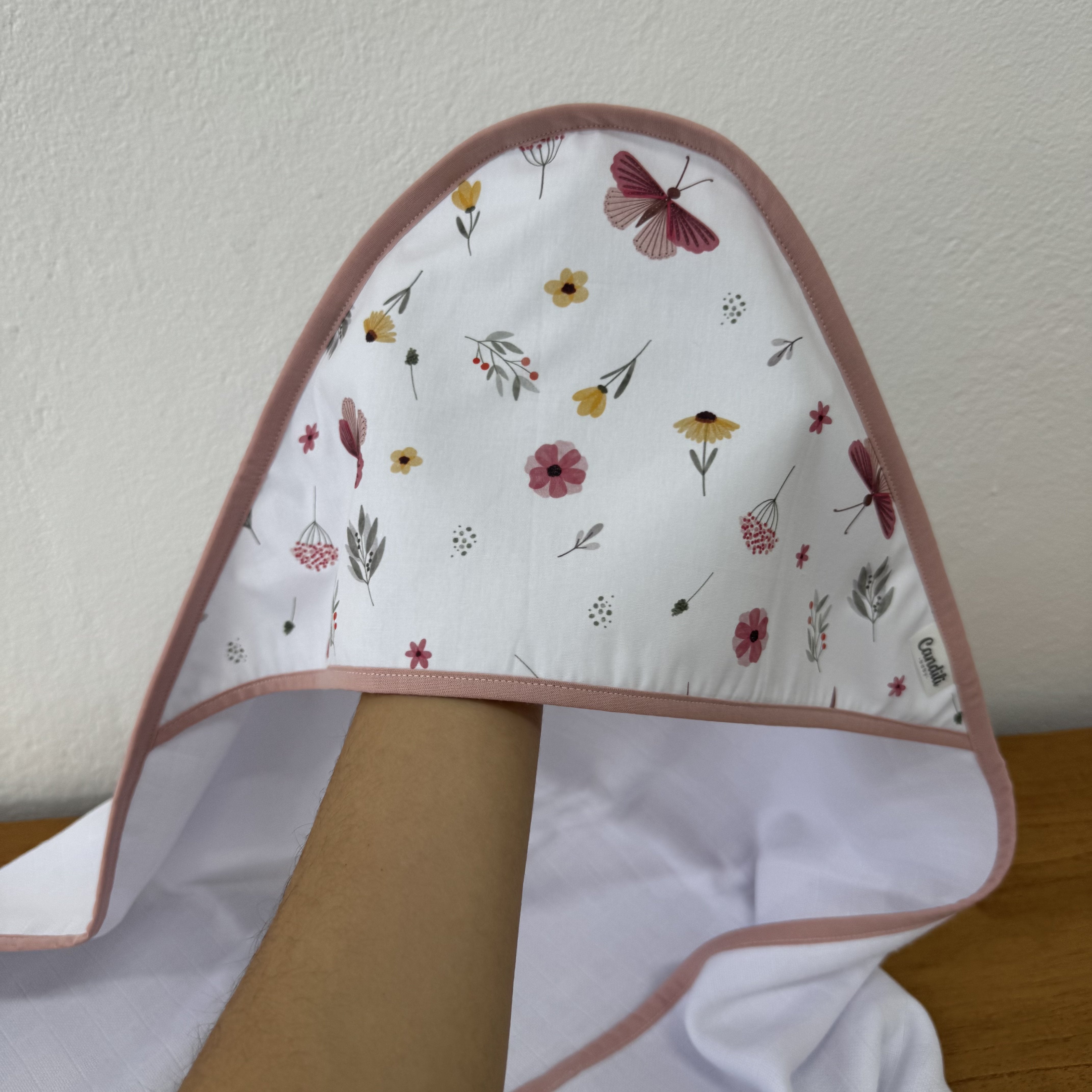 Toalha Fralda com Capuz Premium Borboletas