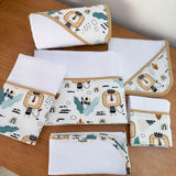 Kit Afeto 6 Peças: Fraldas de Boca, Fralda de Ombro, Fralda Multiuso e Toalha de Banho - Rei Leão