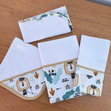 Kit Encanto 4 Peças: Fraldas de Boca e Fralda de Ombro - Rei Leão