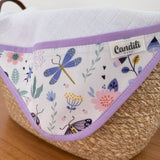 Fralda de Boca Cantinho - Borboletas e Libélulas