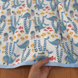 Manta Dupla Face - Fundo do Mar