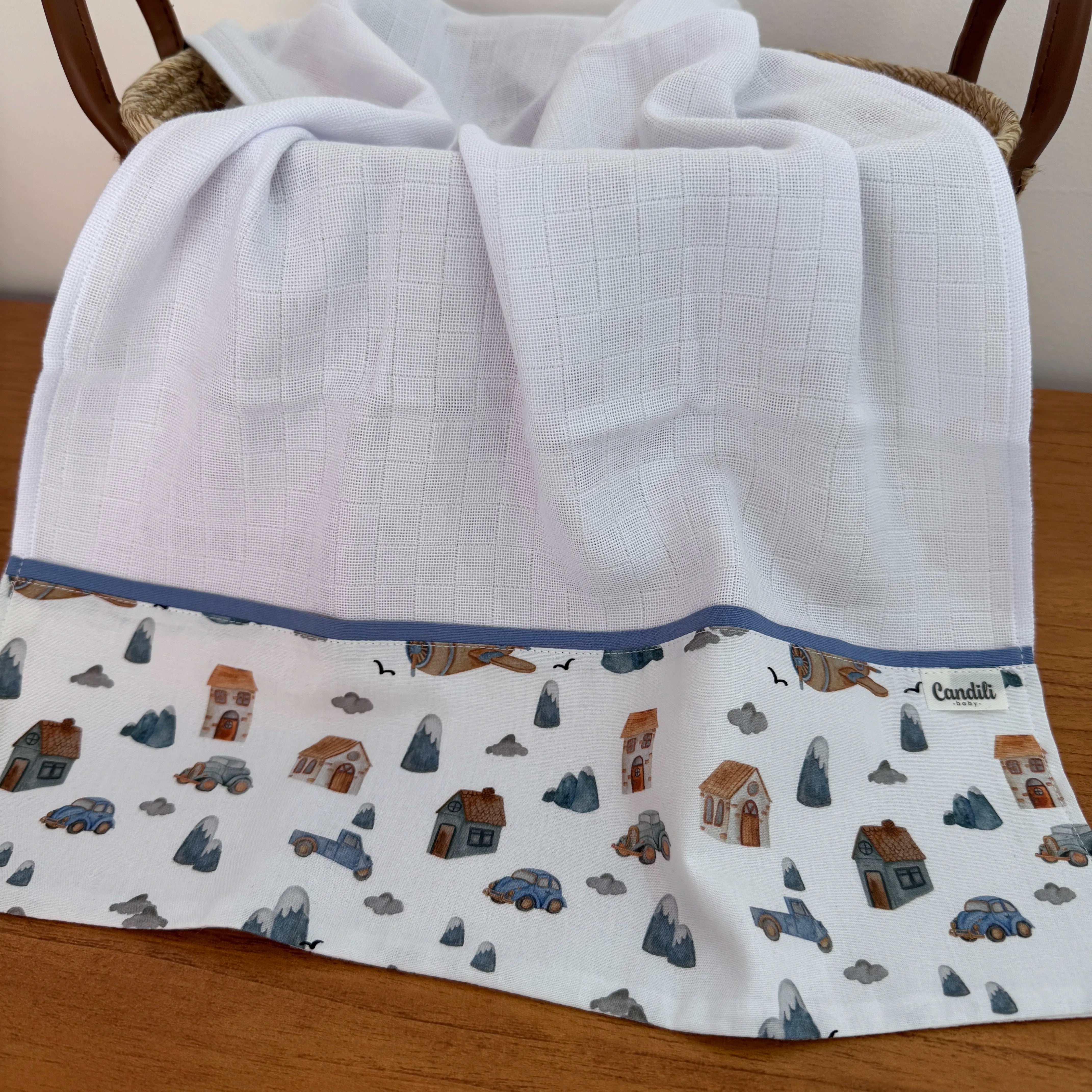 Fralda de Ombro - Carros e Montanhas