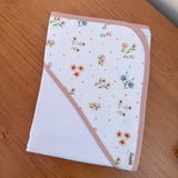 Kit Afeto 6 Peças: Fraldas de Boca, Fralda de Ombro, Fralda Multiuso e Toalha de Banho - Primavera