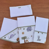 Kit Encanto 4 Peças: Fraldas de Boca e Fralda de Ombro - Safari Banho de Sol