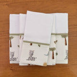 Kit Passeio 3 Peças: Fralda de Boca, Fralda de Ombro e Fralda Multiuso - Safari Banho de Sol