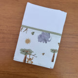 Kit Afeto 6 Peças: Fraldas de Boca, Fralda de Ombro, Fralda Multiuso e Toalha de Banho - Safari Banho de Sol