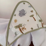 Toalha Fralda de Banho com Capuz Premium - Safari Banho de Sol