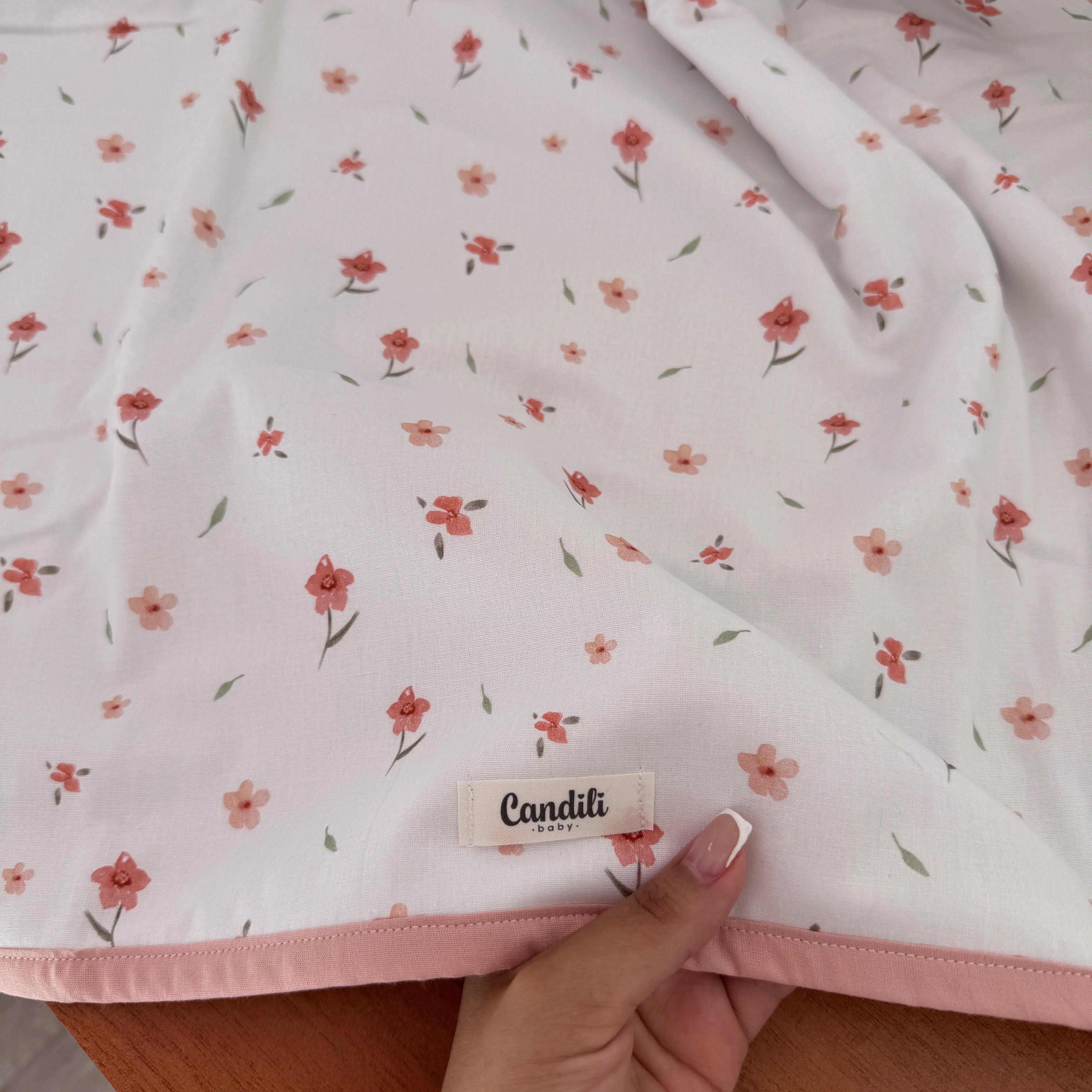 Manta Dupla Face - Flores e Folhas