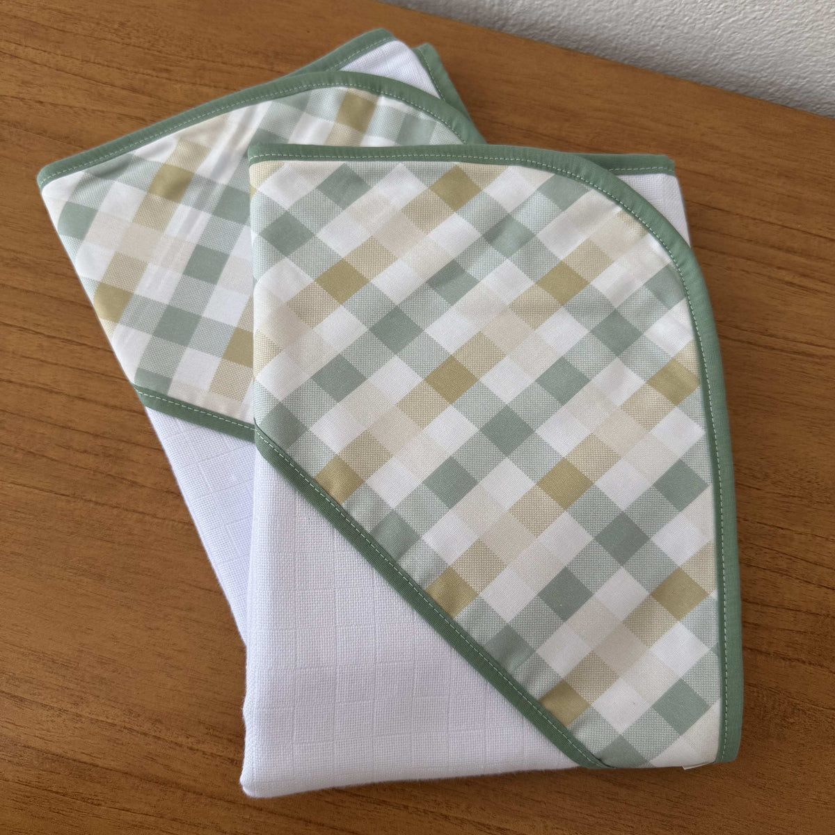 Kit Maternidade 20 peças - Xadrez Verde