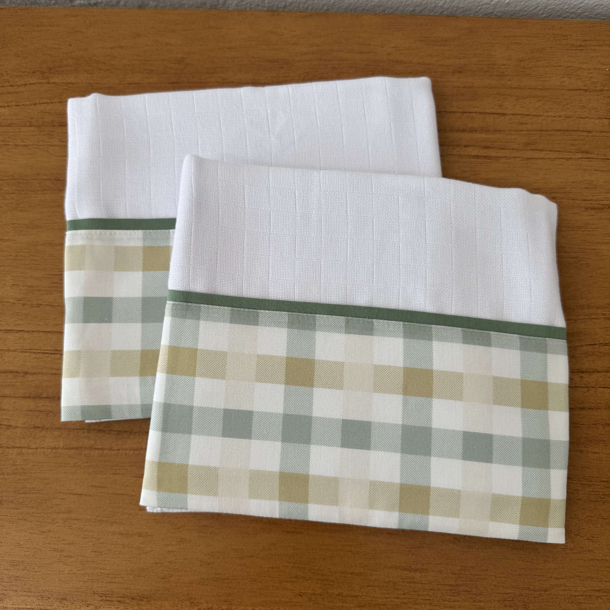 Kit Maternidade 20 peças - Xadrez Verde
