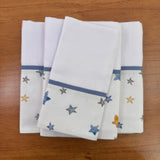 Kit Passeio 3 Peças: Fralda de Boca, Fralda de Ombro e Fralda Multiuso - Estrelas