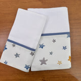 Kit Amamentação 2 Peças: Fralda de Ombro e Fralda de Boca - Estrelas