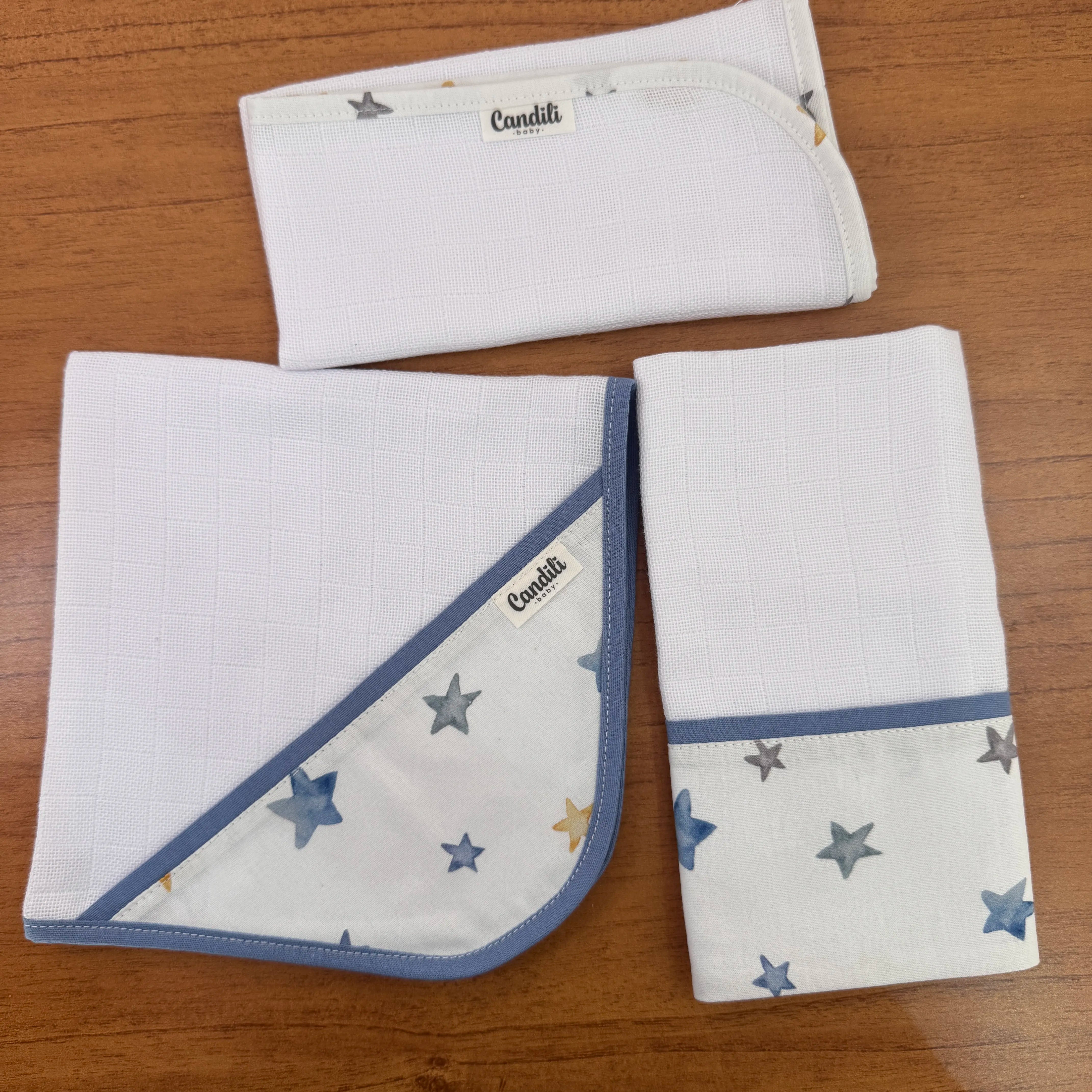 Kit Fraldas de Boca 3 Peças - Estrelas