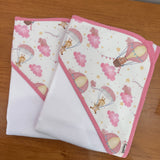 Kit Maternidade 20 peças -Balões e Paraquedas Rosa