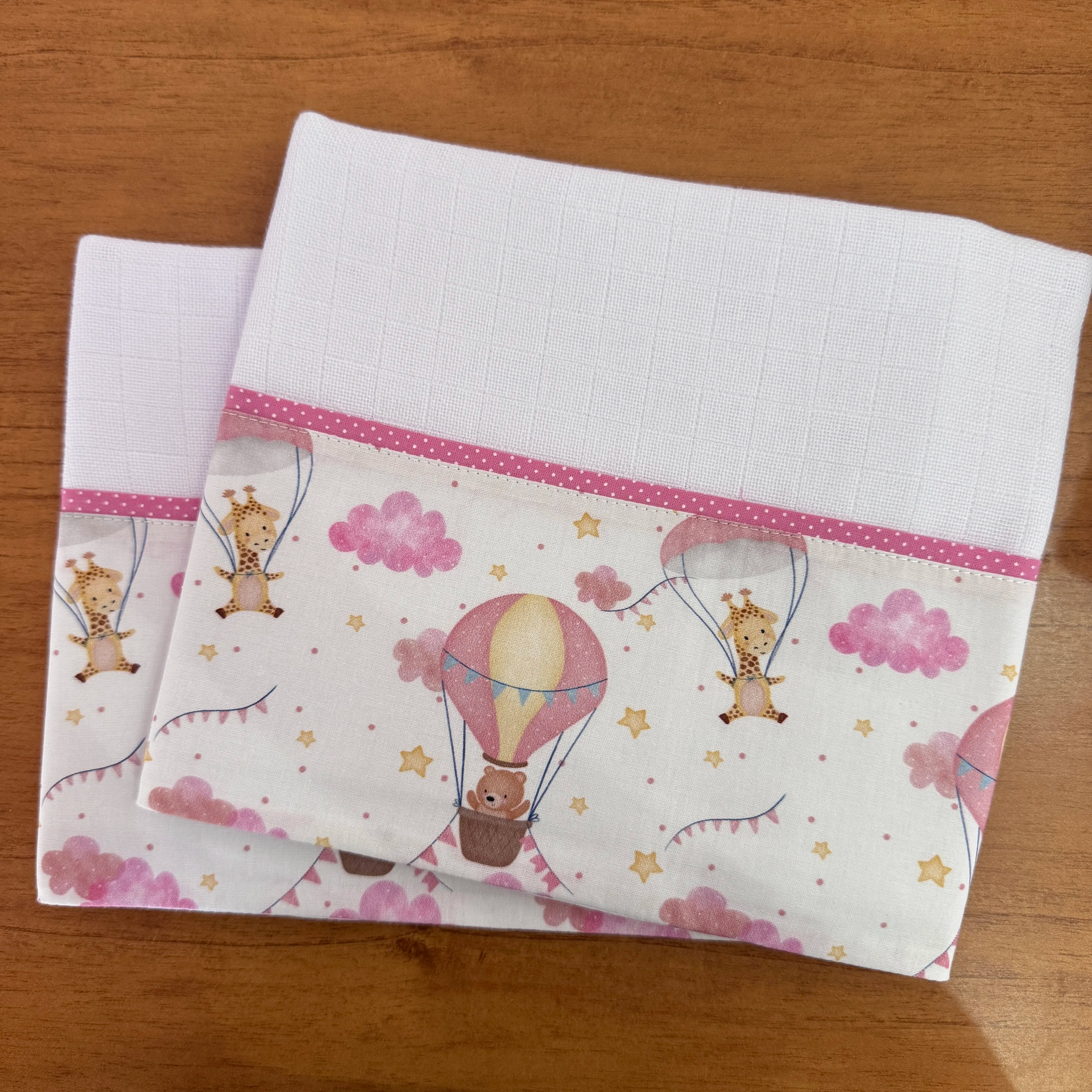 Kit Ternura 10 peças -Balões e Paraquedas Rosa