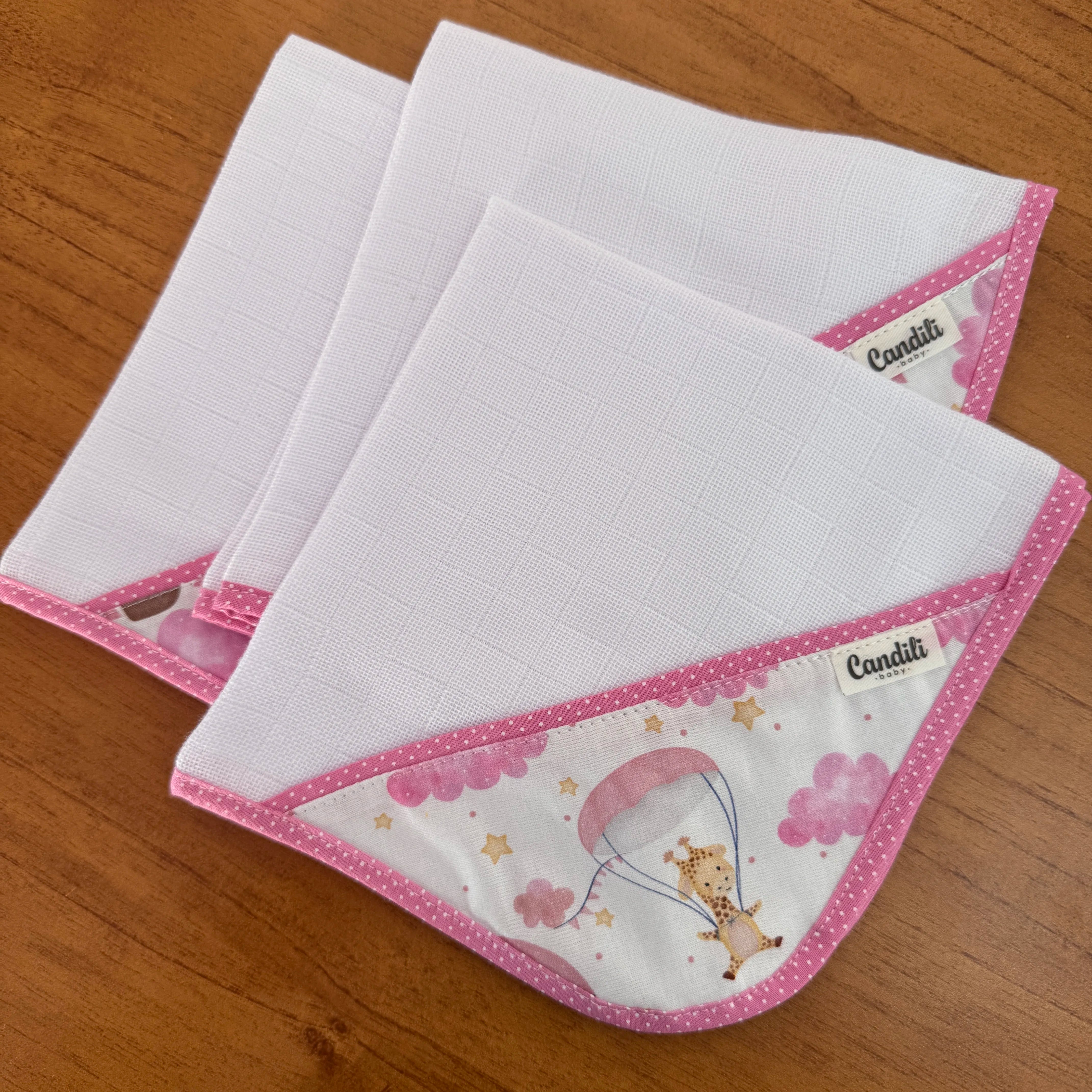 Kit Maternidade 20 peças -Balões e Paraquedas Rosa