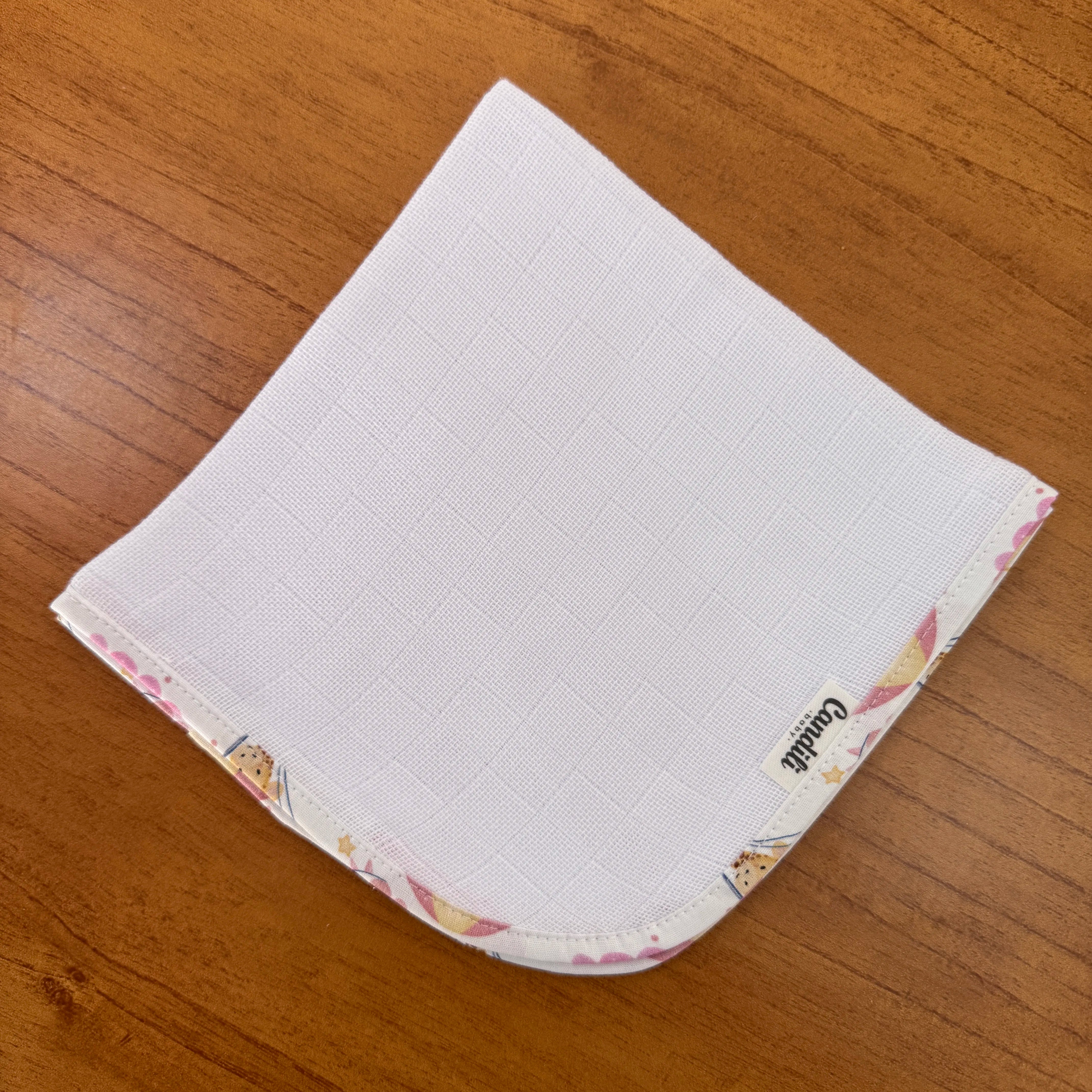 Fralda de Boca Slim - Balões e Paraquedas Rosa