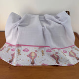 Fralda Multiuso - Balões e Paraquedas Rosa