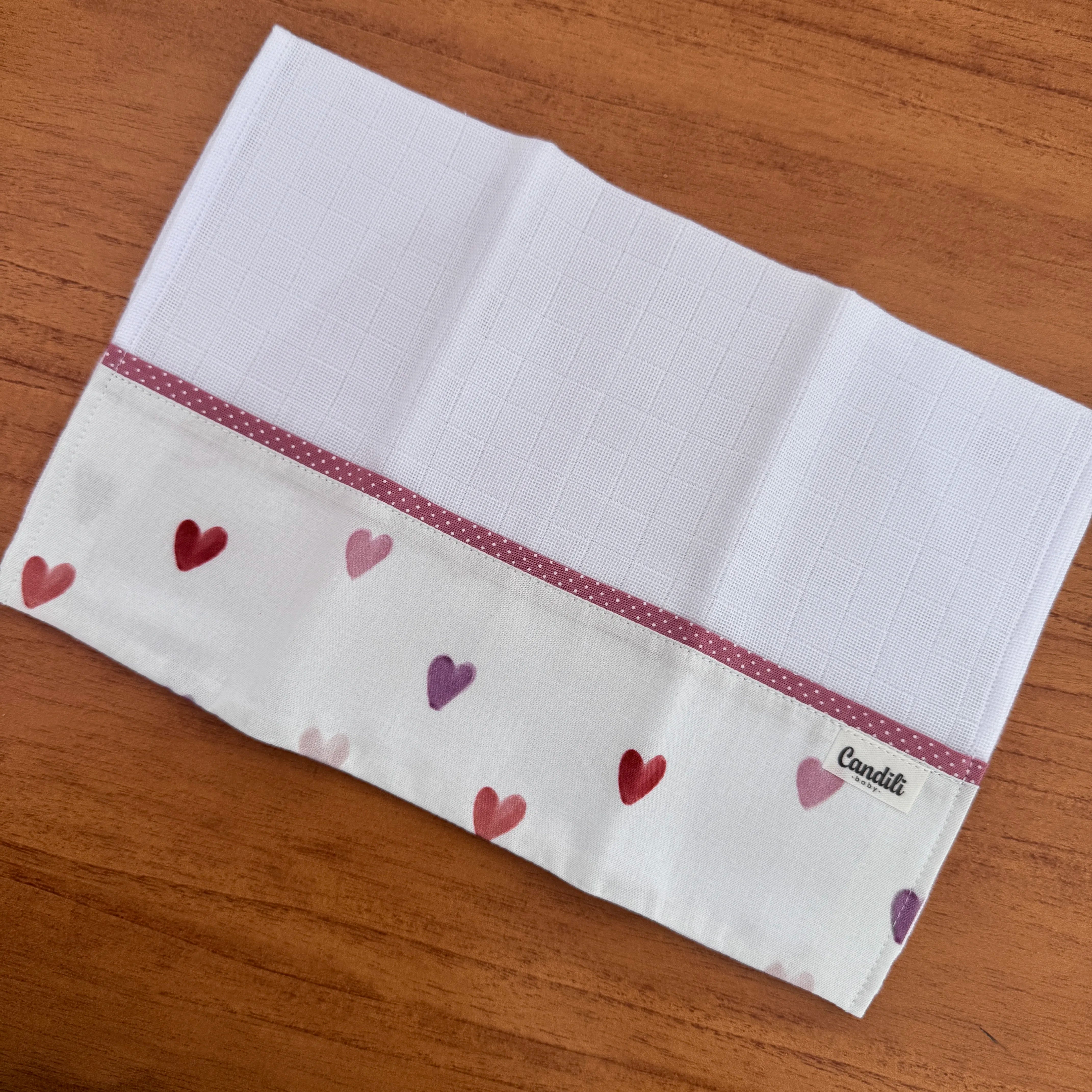 Fralda de Boca Barradinho - Corações