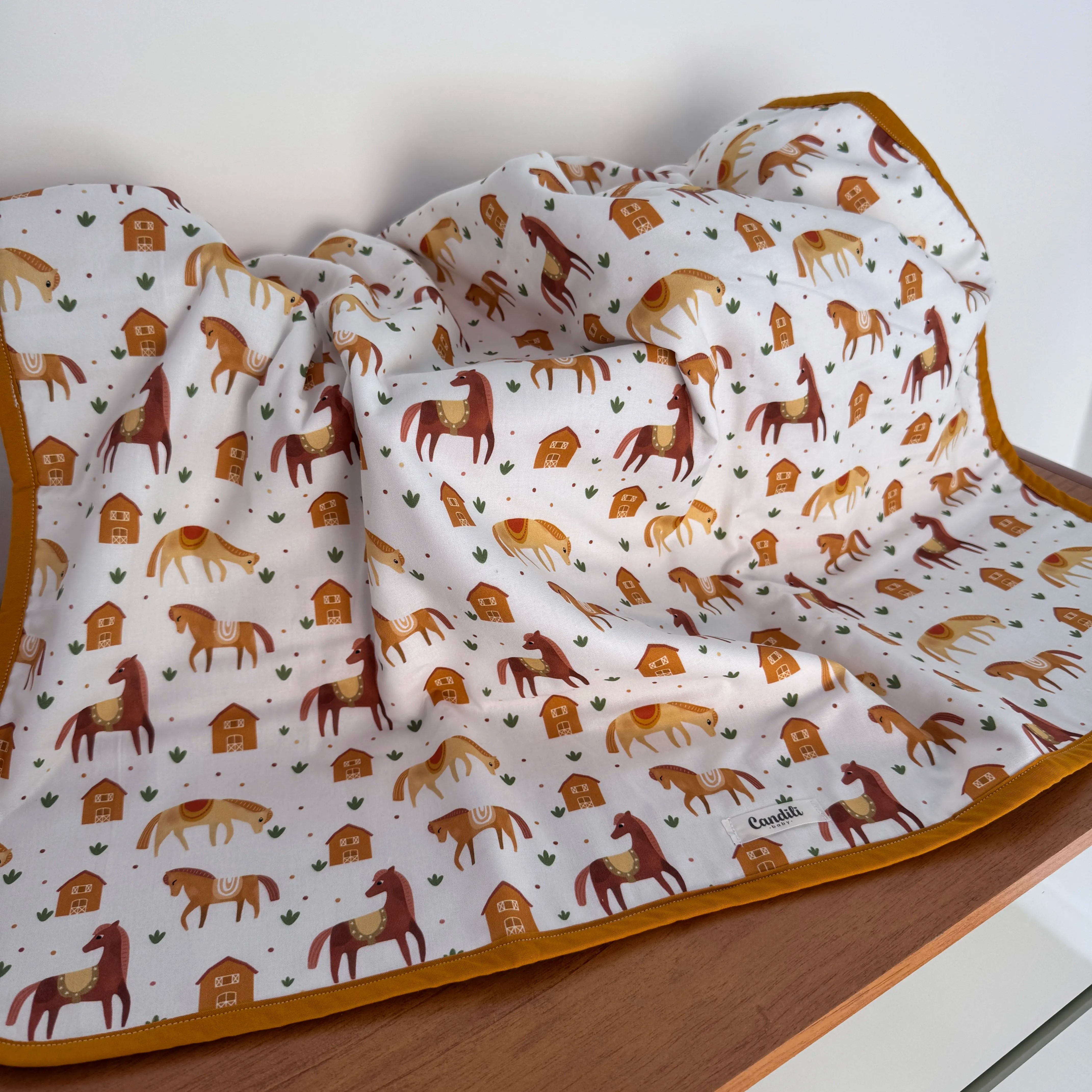 Manta Dupla Face - Cavalinhos