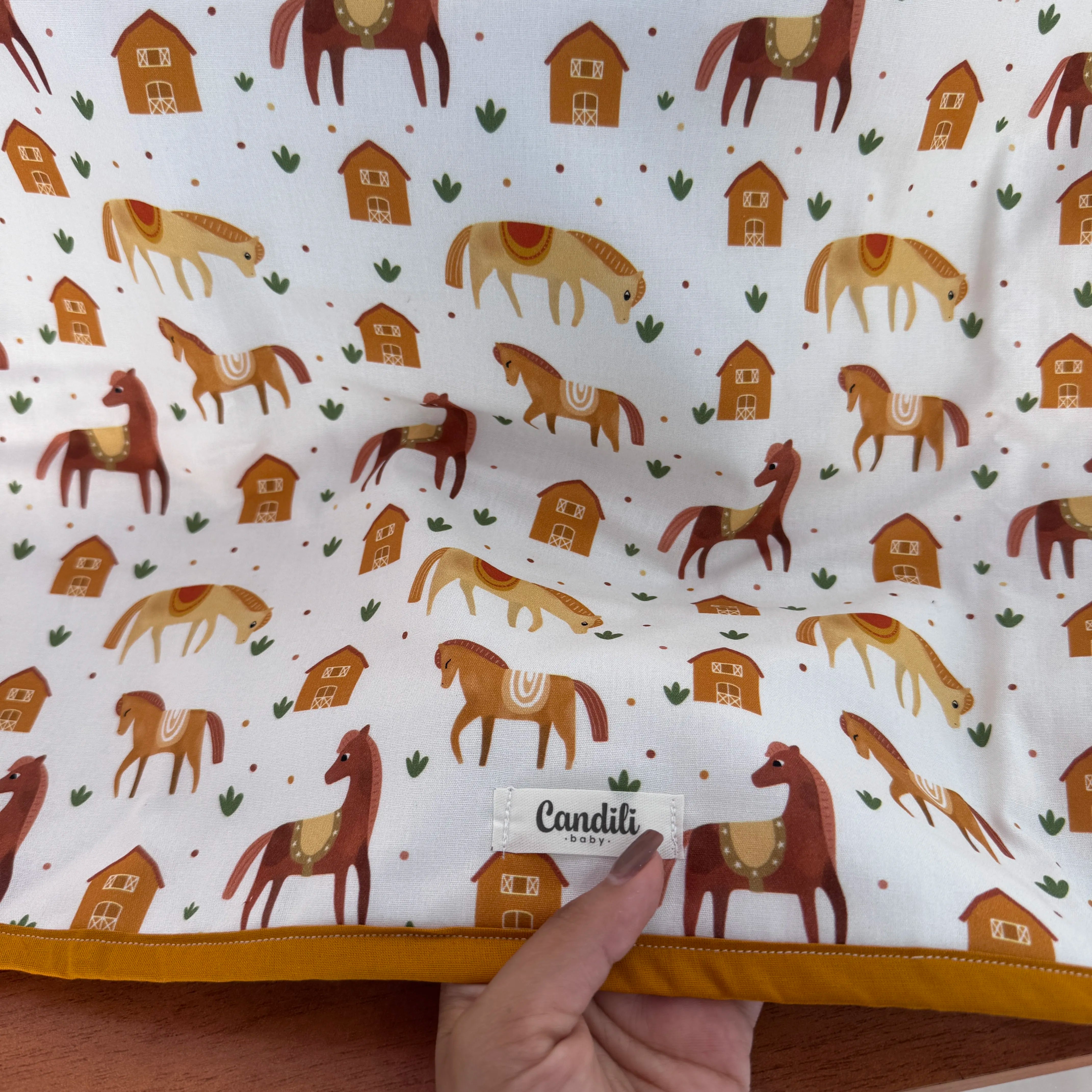 Manta Dupla Face - Cavalinhos