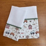 Kit Amamentação 2 Peças: Fralda de Ombro e Fralda de Boca - Fazendinha