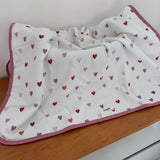 Manta Dupla Face - Corações