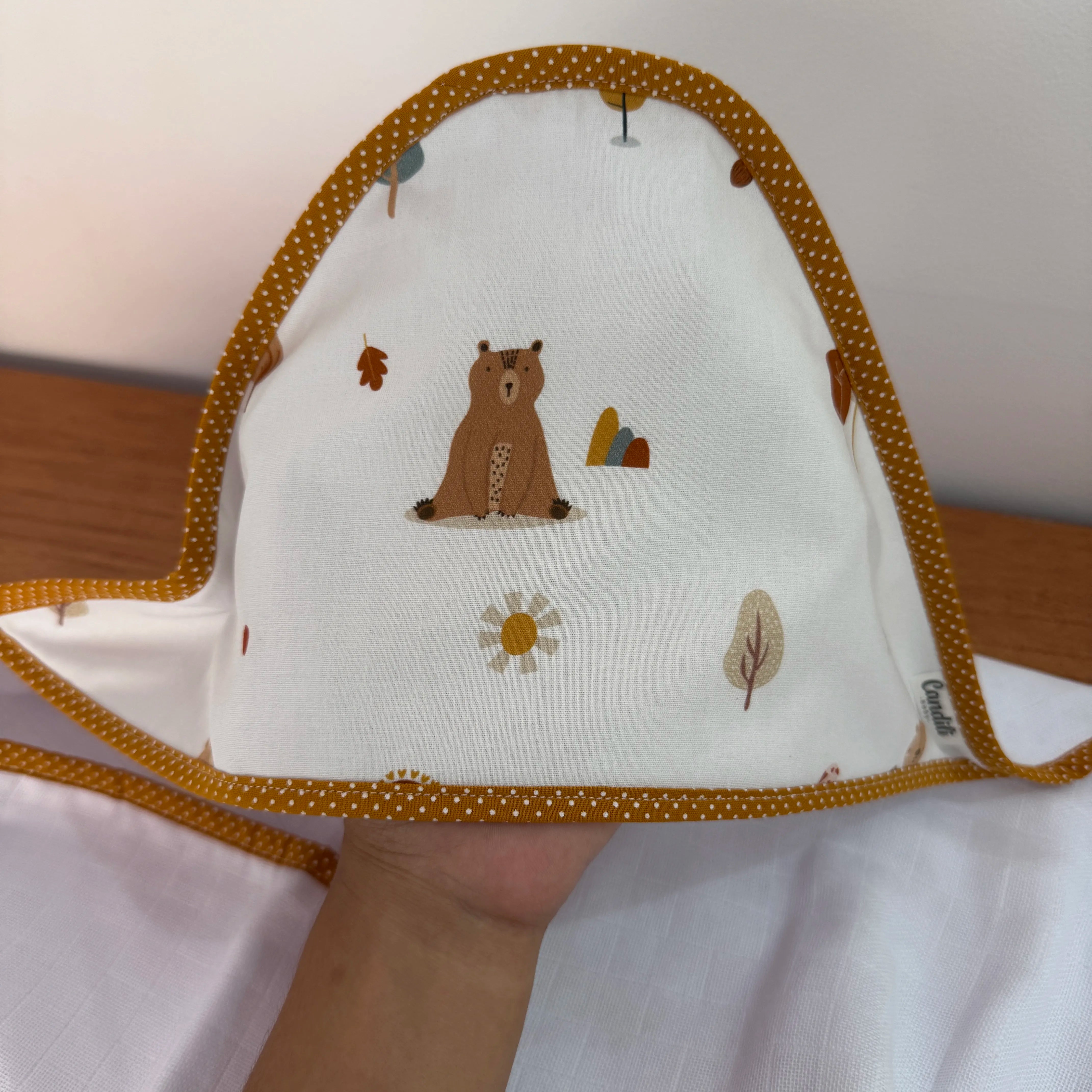 Toalha Fralda de Banho com Capuz Premium - Amigos do Urso