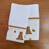 Kit Amamentação 2 Peças: Fralda de Ombro e Fralda de Boca - Amigos do Urso