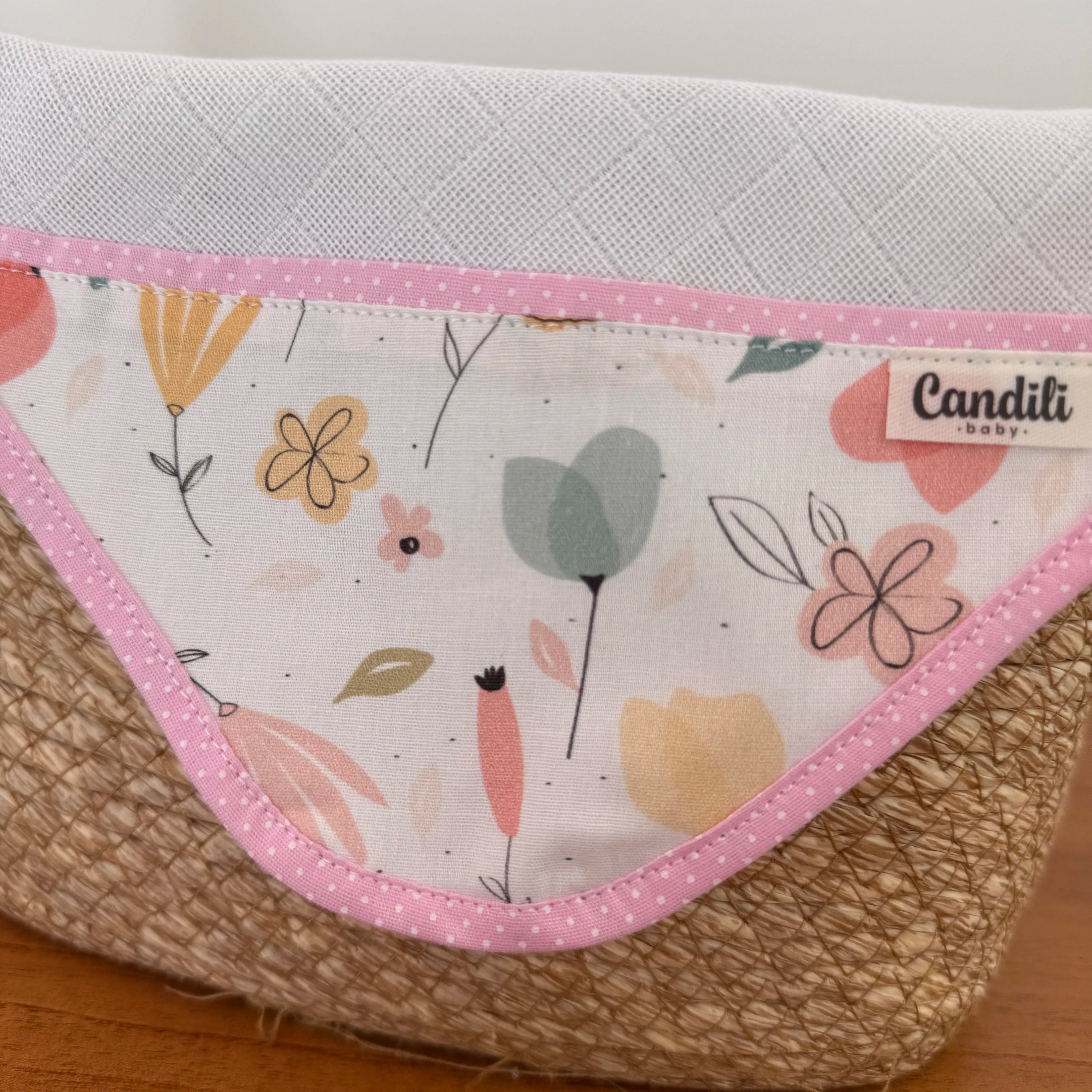 Fralda de Boca Cantinho - Floral