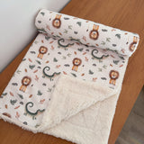 Cobertor Carneirinho - Leão e Jacaré