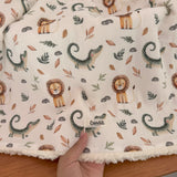 Cobertor Carneirinho - Leão e Jacaré