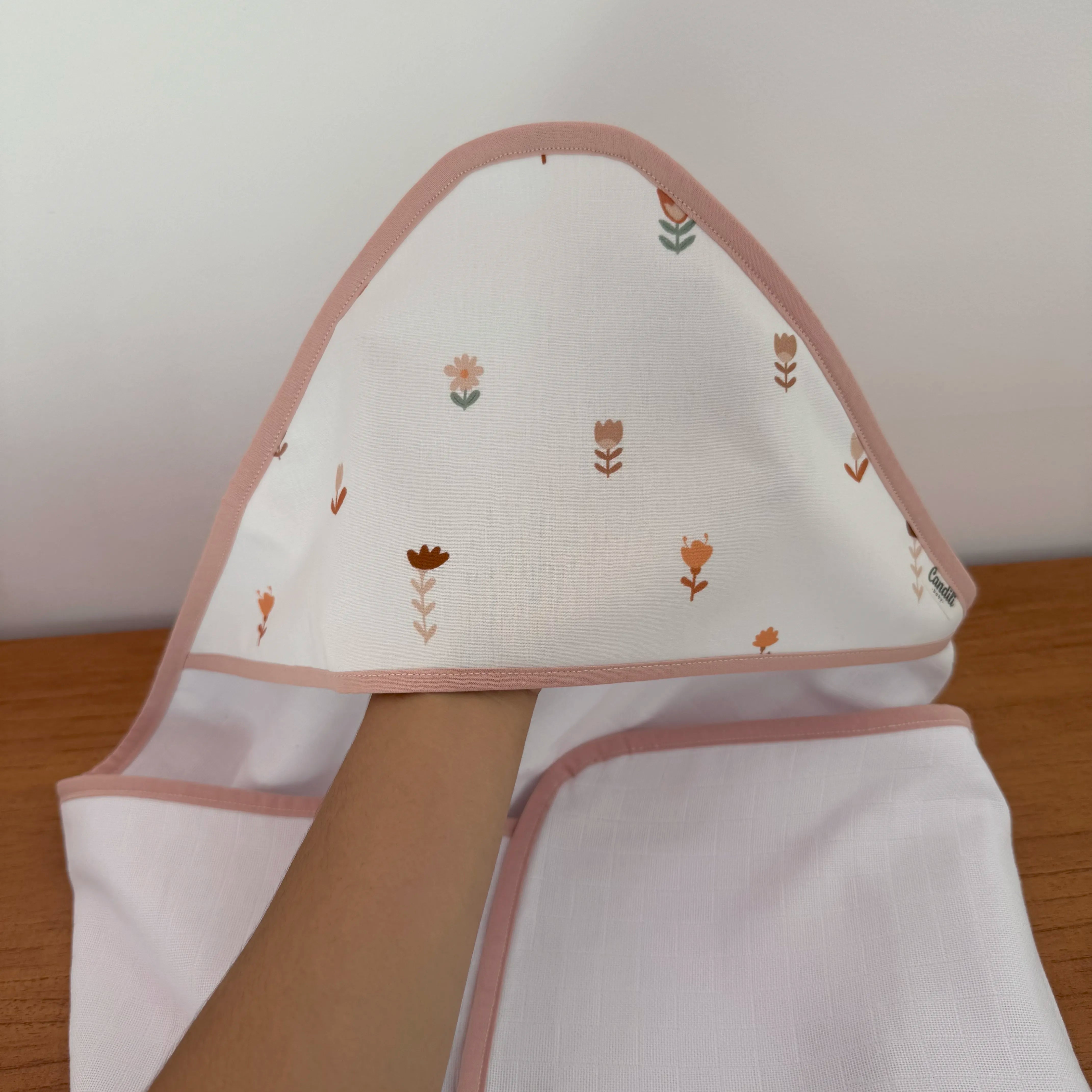 Toalha Fralda de Banho com Capuz Premium - Florescer