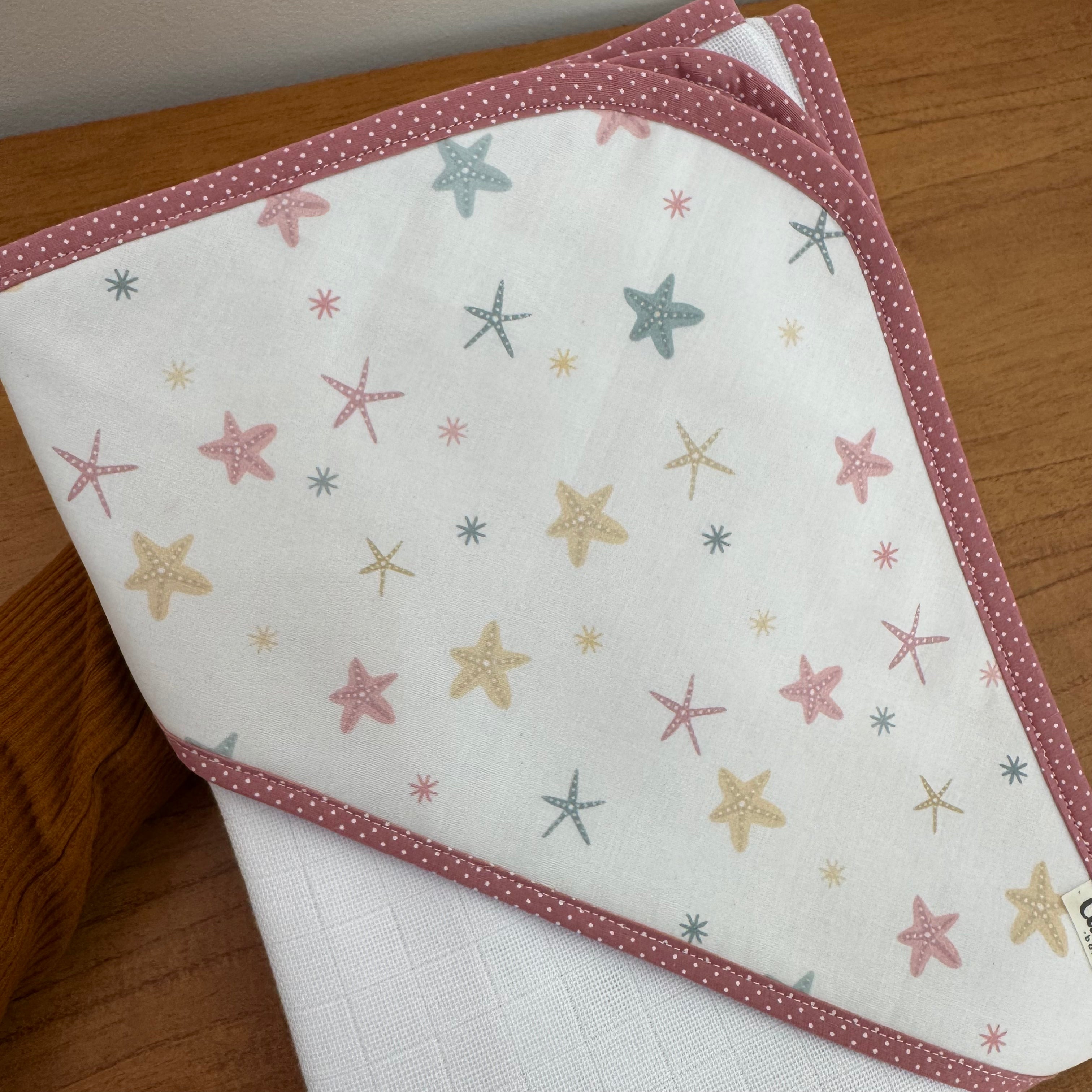 Toalha Fralda Estrela do Mar Poá Dupla Camada