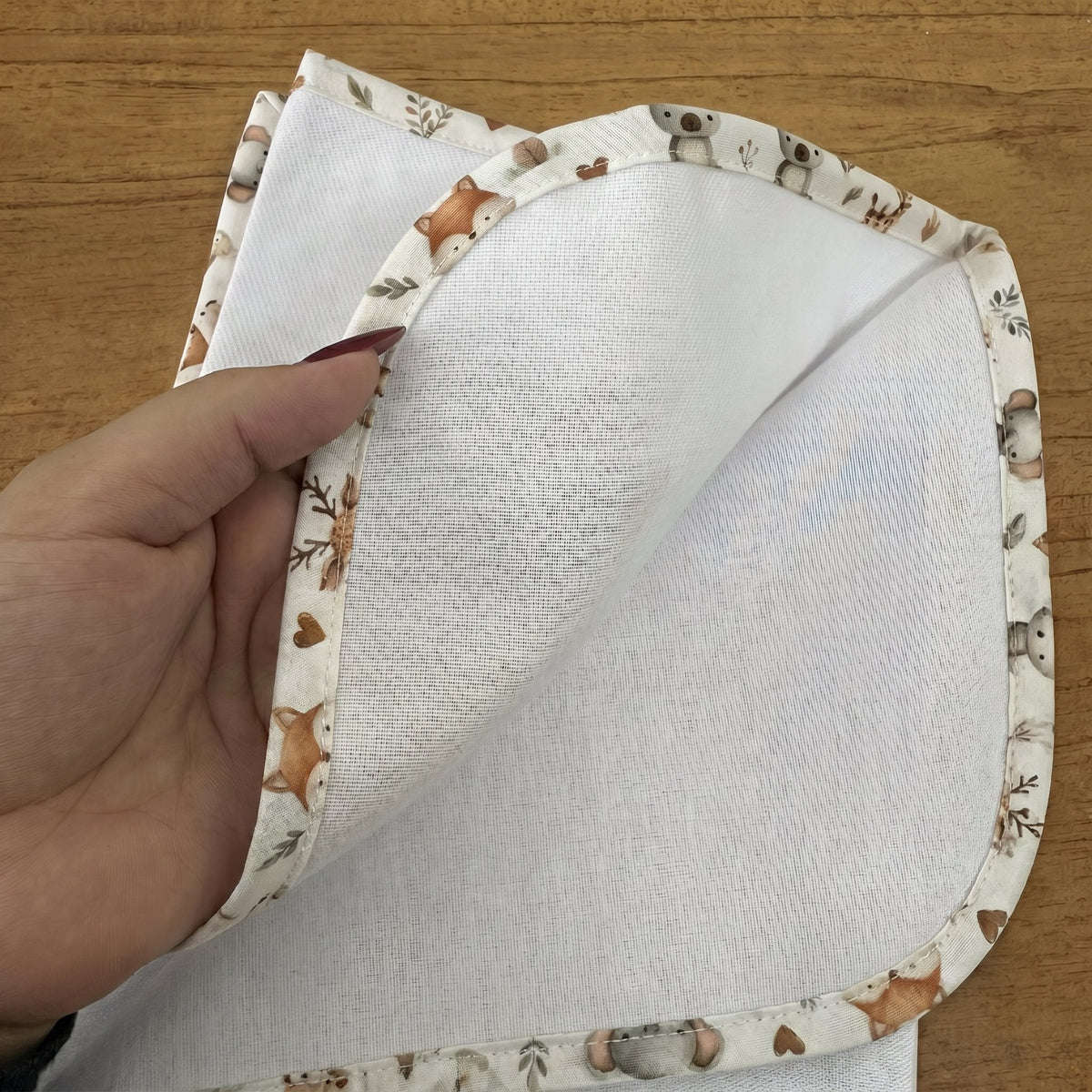 Cueiro Flanelado Premium 100% Algodão - Bichinhos na Floresta