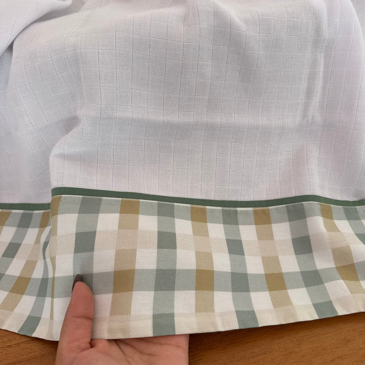 Fralda Grande Multiuso Premium 100% Algodão - Xadrez Verde