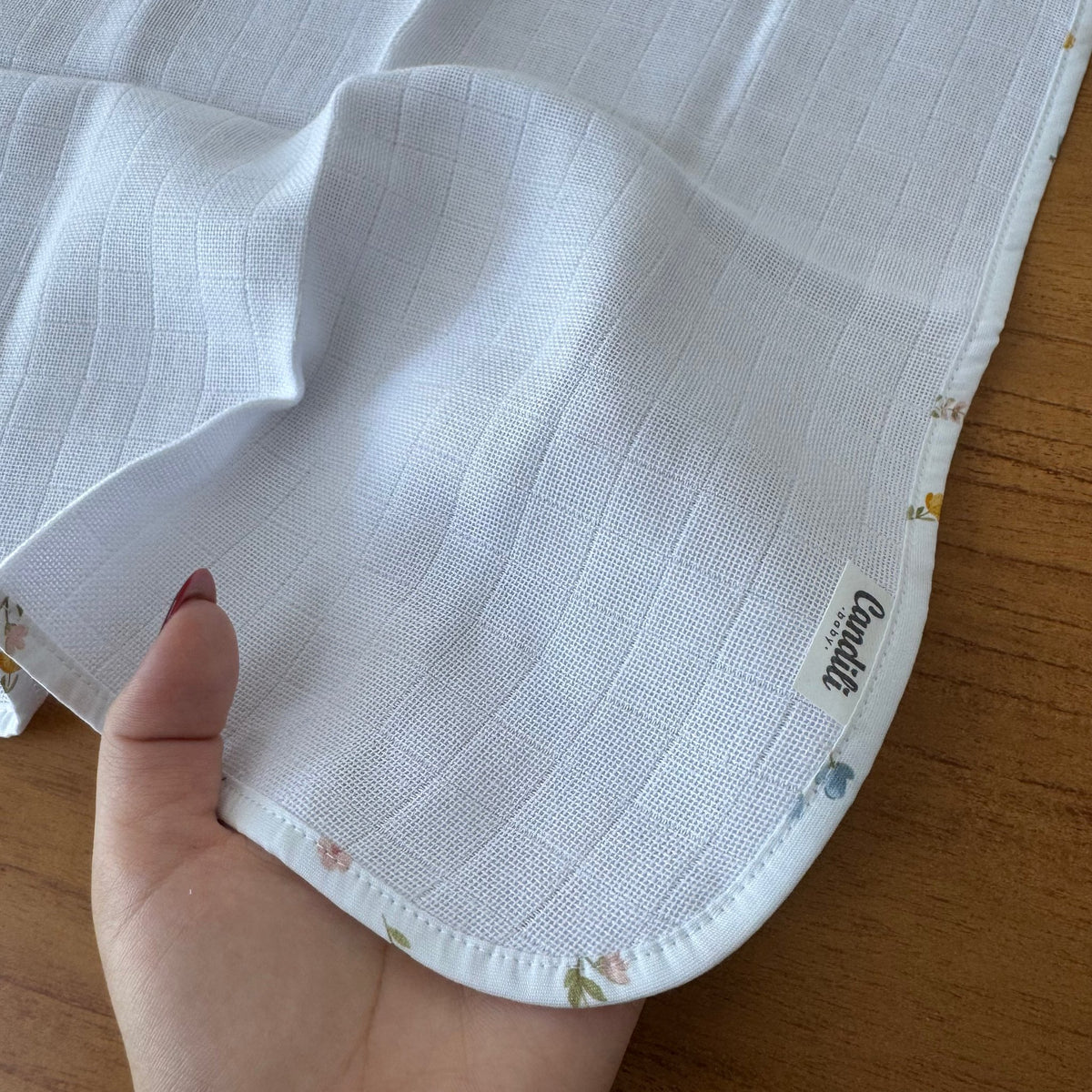 Fralda de Boca Slim Premium 100% Algodão - Passarinhos e Flores
