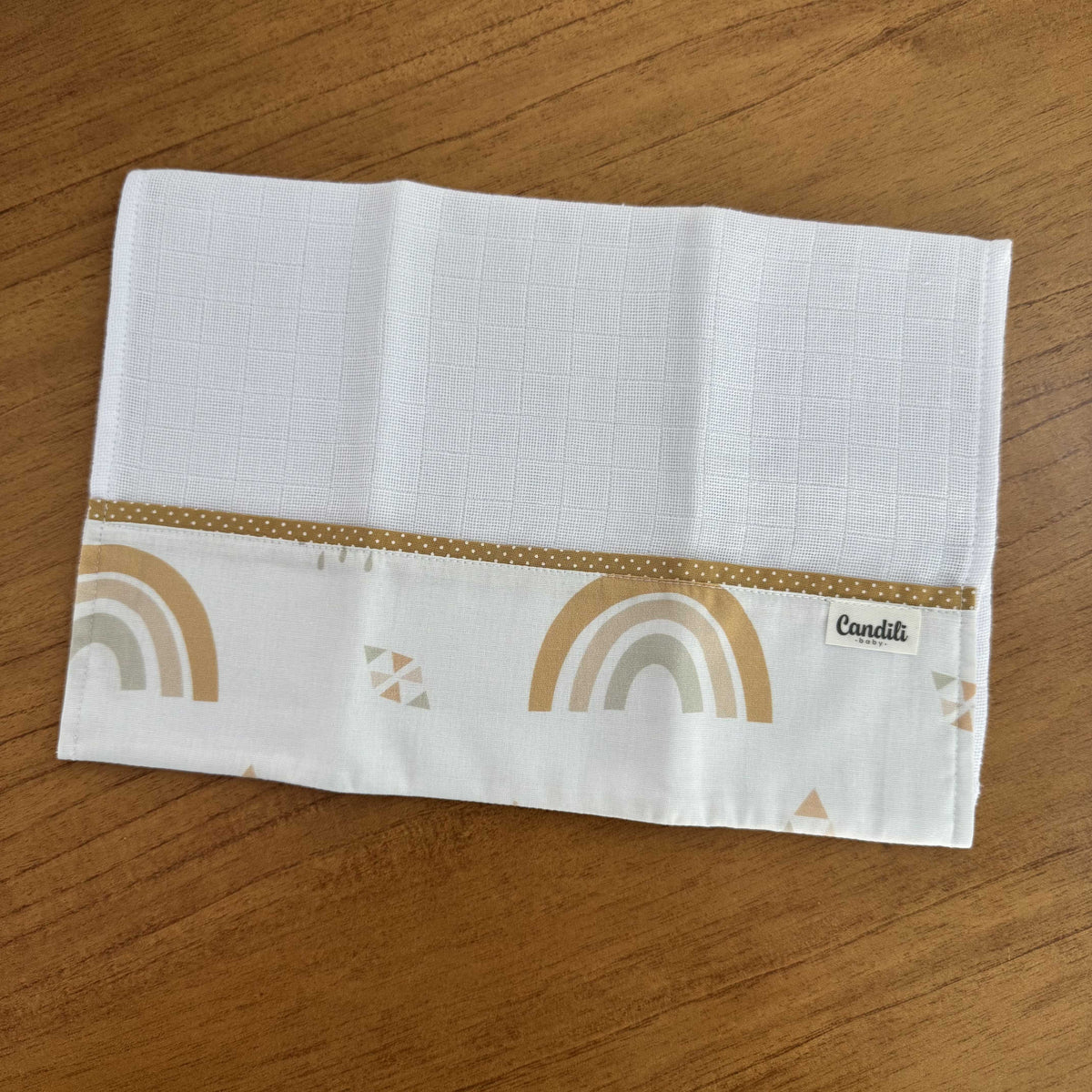 Fralda de Boca Barradinho Premium 100% Algodão - Arco-íris