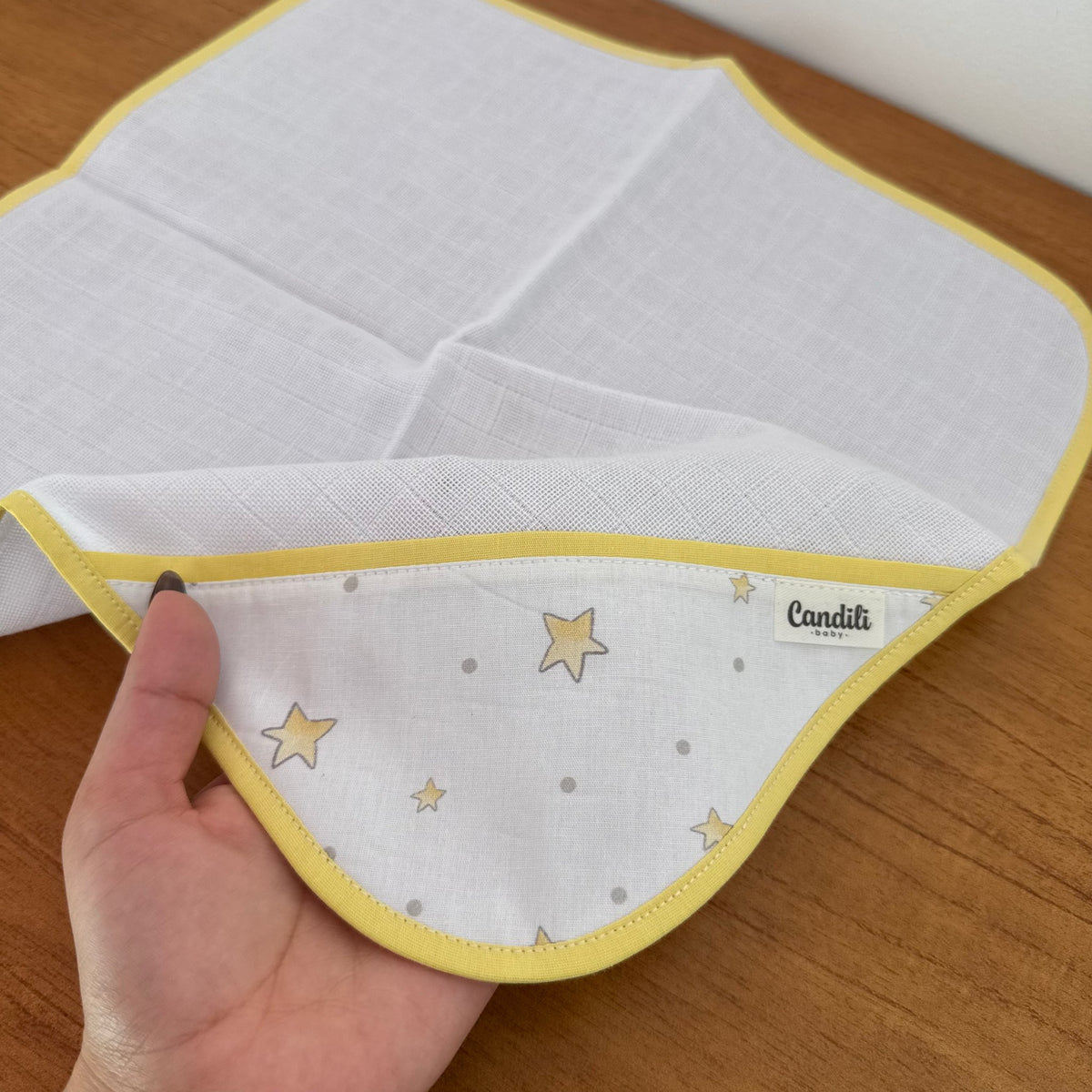 Fralda de Boca Cantinho Premium 100% Algodão - Estrelinhas