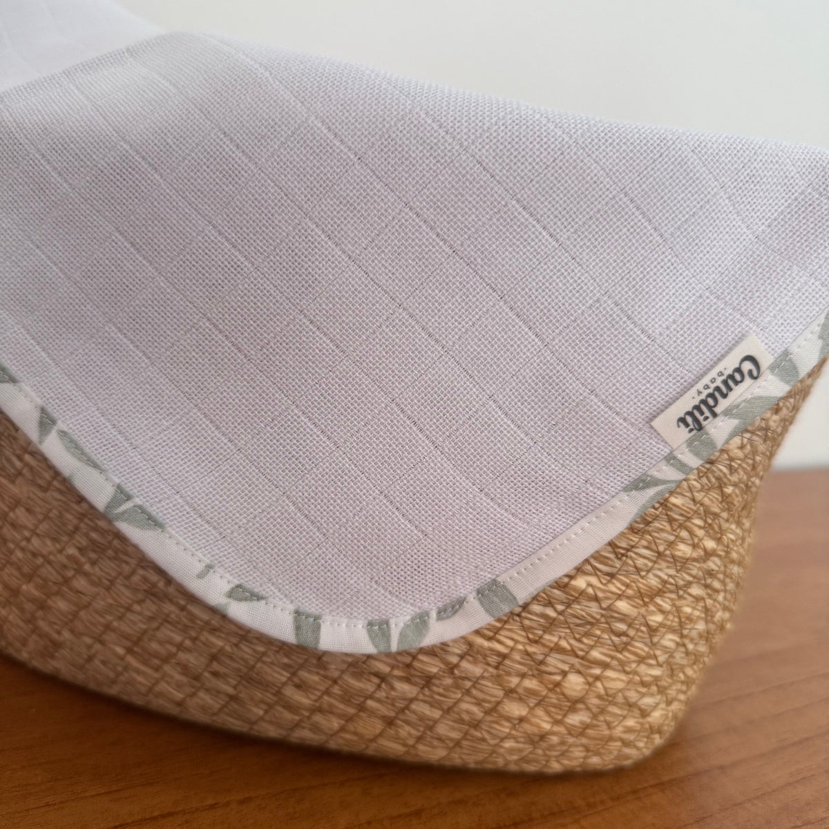 Fralda de Boca Slim Premium 100% Algodão - Folhagem