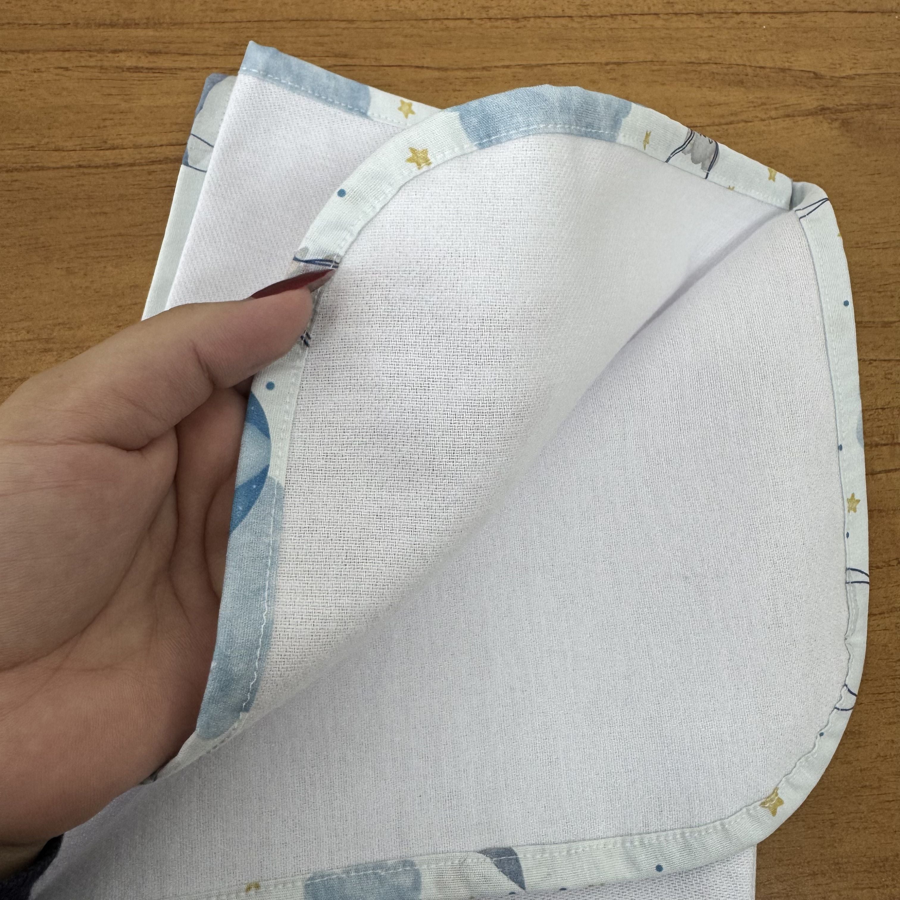 Cueiro Flanelado - Balões e Paraquedas Azul