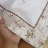 Cueiro Flanelado Premium 100% Algodão - Animais Aviadores